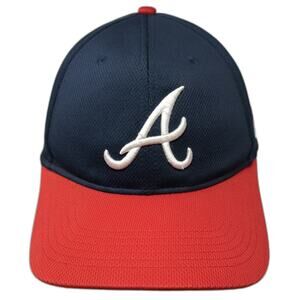 Atlanta Braves MLB OC Sports Baseball Cap Blue Red White OSFM Hat Curved Brim